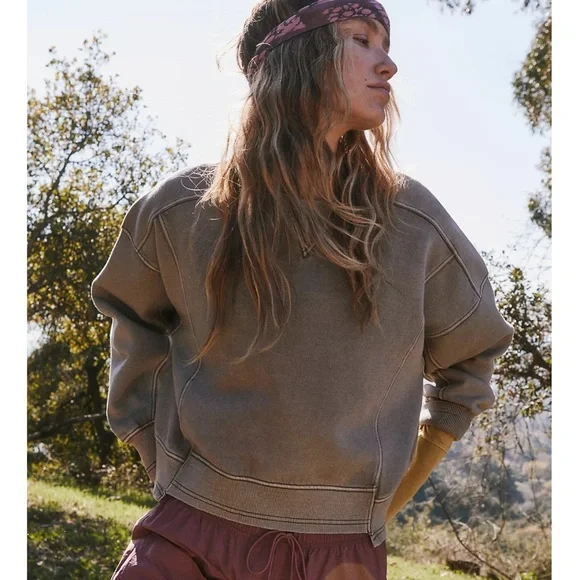 Free People Movement Intercept Crewneck Pullover Sweatshirt - Picture 3 of 7